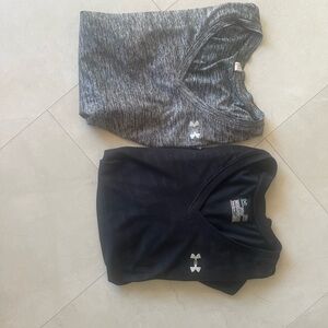 Under Armour Women's Short Sleeve Tees - Black and Gray